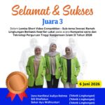Mahasiswa Teknik Lingkungan UIN Walisongo Raih Juara 3 Lomba Short Video Competition Nasional
