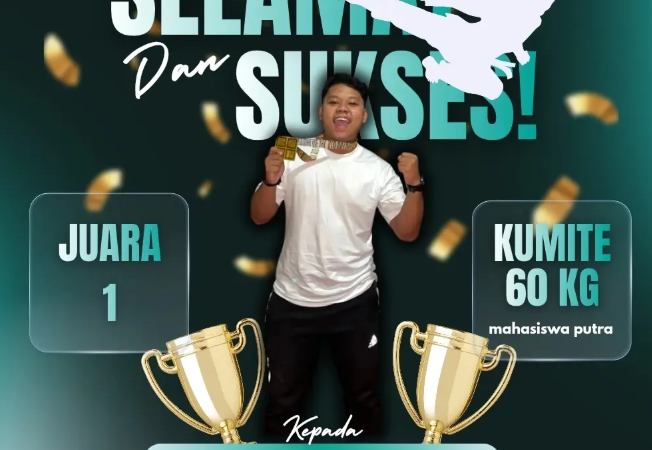 Mahasiswa Teknik Lingkungan FST UIN Walisongo Raih Juara 1 Kumite 60 Kg Mahasiswa Putra pada Rektor Cup XI UIN Walisongo International Karate Open Championship